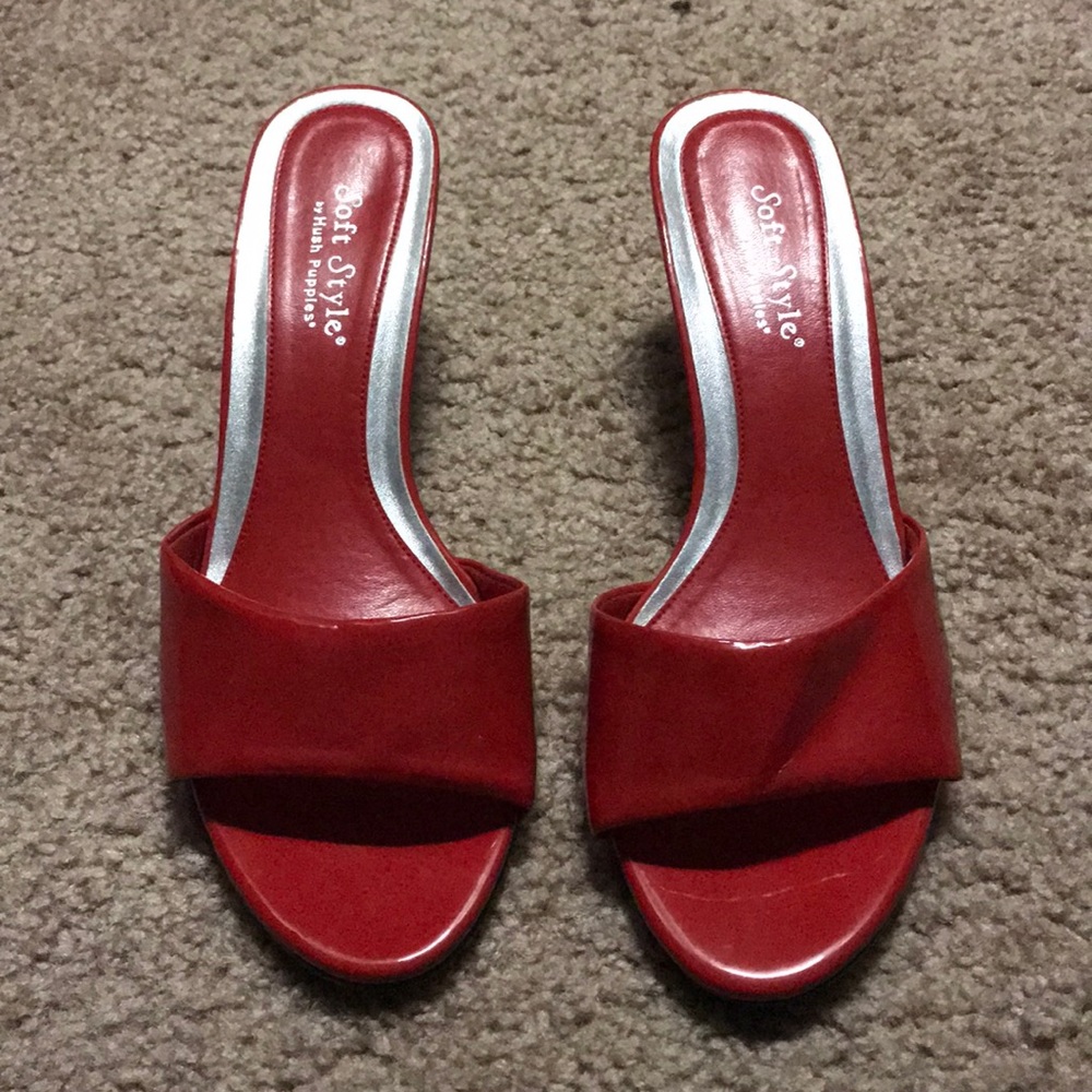 Size 8.5 Red Sandal Wedges